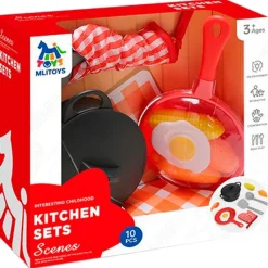 DRIM DISCOUNT Juegos Y Juguetes De Imitación|Pack Sartén con Comida y Utensilios Infantil