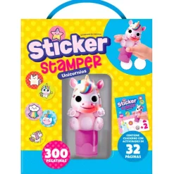 DRIM DISCOUNT Pack Sticker Stamper Unicornios- Manualidades