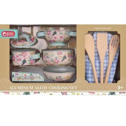 DRIM DISCOUNT Pack Utensilios Cocina Infantil Aluminio- Juegos De Madera|Juegos Y Juguetes De Imitación