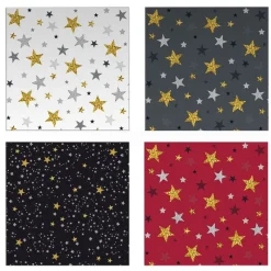 SELECCION DRIM Baterías, Pilas Y Papel De Regalo|Papel Regalo Estrellas 200 cm x 70 cm Surtido