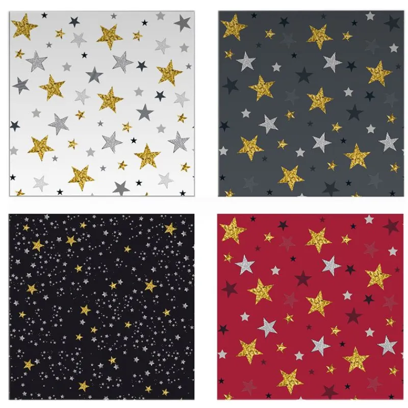 SELECCION DRIM Baterías, Pilas Y Papel De Regalo|Papel Regalo Estrellas 200 cm x 70 cm Surtido