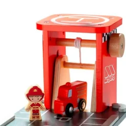 MOLTO Parking de Madera Infantil Emergencias- Vehículos, Trenes Y Parkings|Juegos De Madera