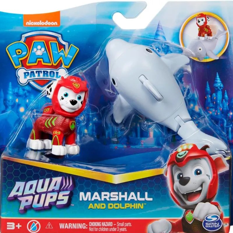 SPIN MASTER Patrulla Canina Aqua Pups Marshall + Delfín- Figuras Y Figuras De Acción