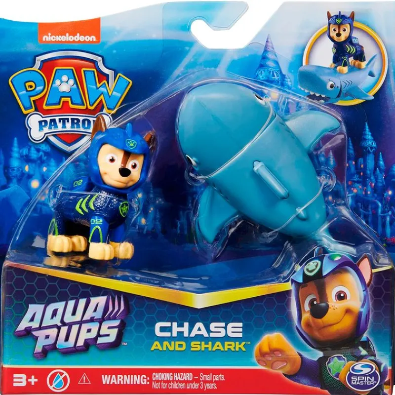 SPIN MASTER Figuras Y Figuras De Acción|Patrulla Canina Aqua Pups Chase + Tiburón