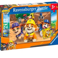 RAVENSBURGER Patrulla Canina Equipo Rubble Puzzle 2x12 Piezas- Puzzles Y Construcciones