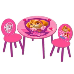 KIDS EUROSWAN Aire Libre|Manualidades|Patrulla Canina Girls Mesa con 2 Sillas