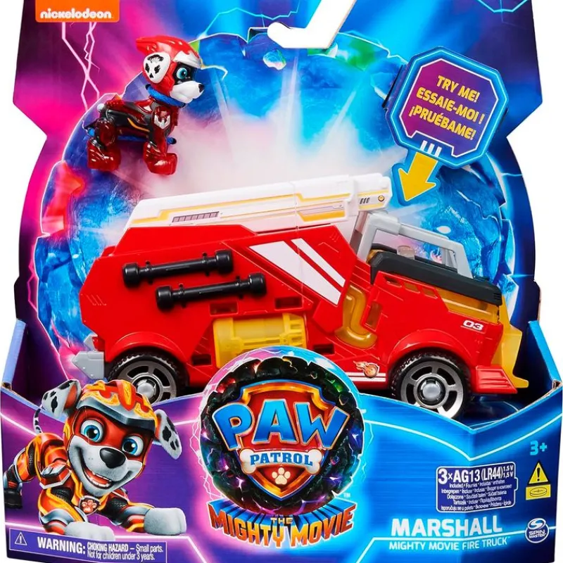 SPIN MASTER Patrulla Canina Mighty Movie Vehículo Marshall- Figuras Y Figuras De Acción