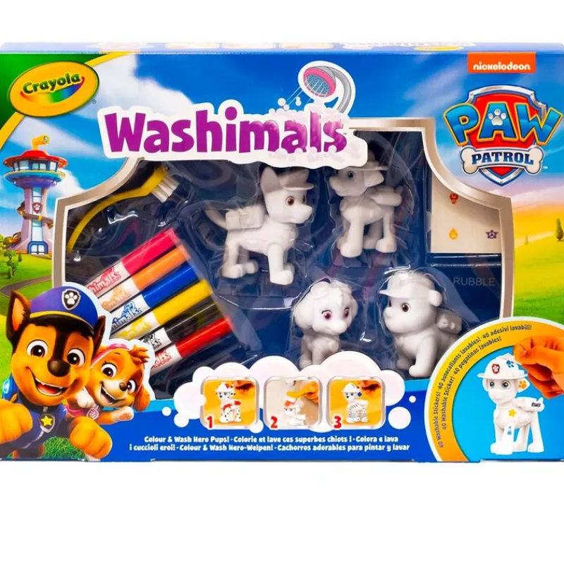 CRAYOLA Patrulla Canina Washimals Pack 4 Cachorros- Manualidades