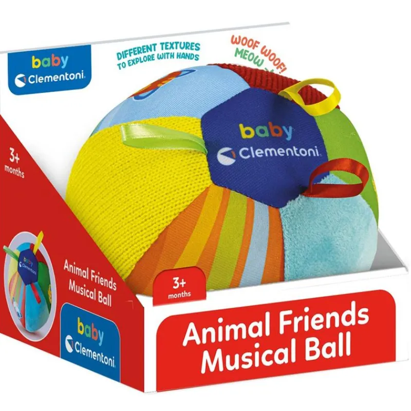 CLEMENTONI Pelota Musical Animal Friends- Primera Infancia Y Preescolar