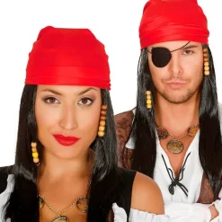 FIESTAS GUIRCA Peluca con Pañuelo Pirata- Disfraces Y Complementos|Disfraces Y Complementos