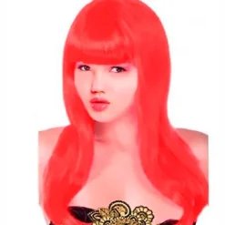 DRIM DISCOUNT Disfraces Y Complementos|Disfraces Y Complementos|Peluca Larga Lisa Roja