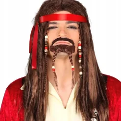 FIESTAS GUIRCA Peluca Pirata con Perilla- Disfraces Y Complementos|Disfraces Y Complementos