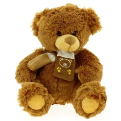 DRIM DISCOUNT Peluche Oso Con Bufanda Marrón Claro 33cm- Primera Infancia Y Preescolar