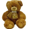 DRIM DISCOUNT Peluche Oso Con Bufanda Marrón Oscuro 33cm- Primera Infancia Y Preescolar