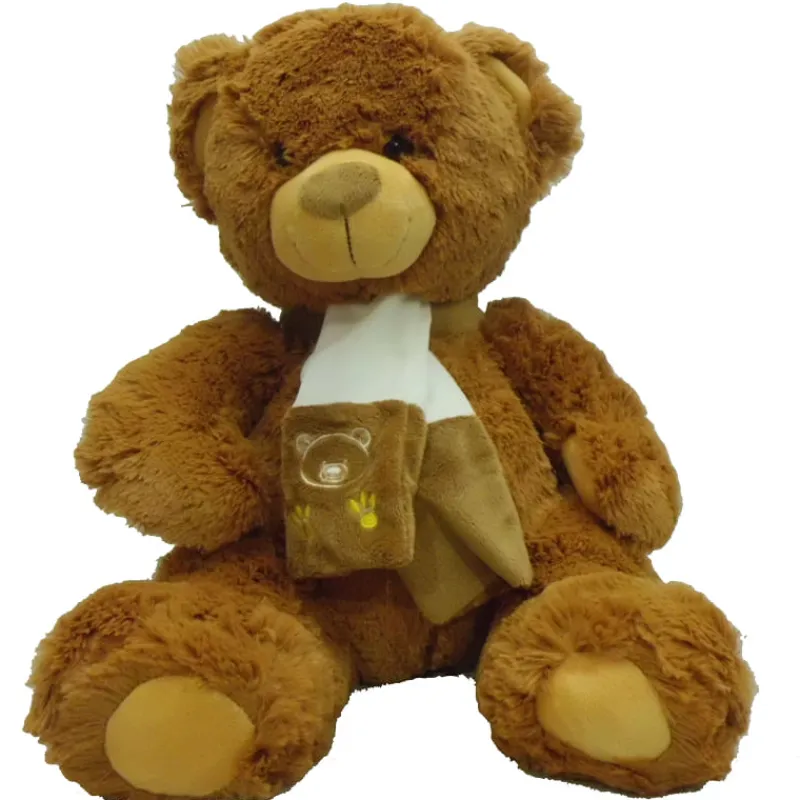 SELECCION DRIM Primera Infancia Y Preescolar|Peluche Oso con Bufanda Marrón 40cm