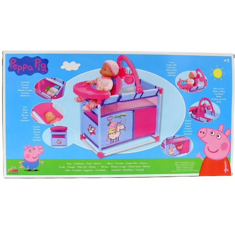 MUÑECAS SAICA Peppa Pig Cambiador Cuna de Muñecas- Juegos Y Juguetes De Imitación