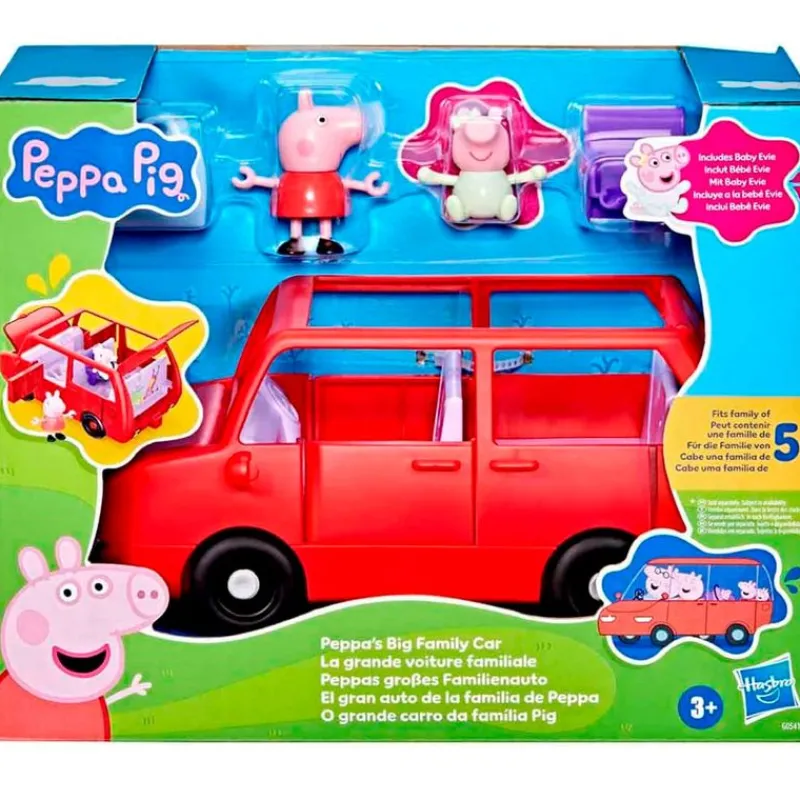 HASBRO Peppa Pig Coche Familiar- Figuras Y Figuras De Acción