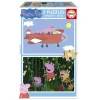 EDUCA Peppa Pig Puzzle 2x16 Piezas- Juegos De Madera|Puzzles Y Construcciones