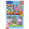 EDUCA Peppa Pig Puzzles Madera 2x25 Piezas- Juegos De Madera