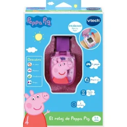 VTECH Electrónicos|Primera Infancia Y Preescolar|Peppa Pig Reloj Morado