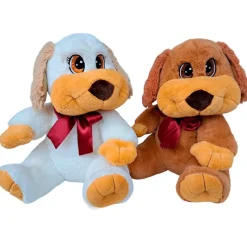 DRIM DISCOUNT Perro Peluche con Lazo 40 cm Surtido- Primera Infancia Y Preescolar
