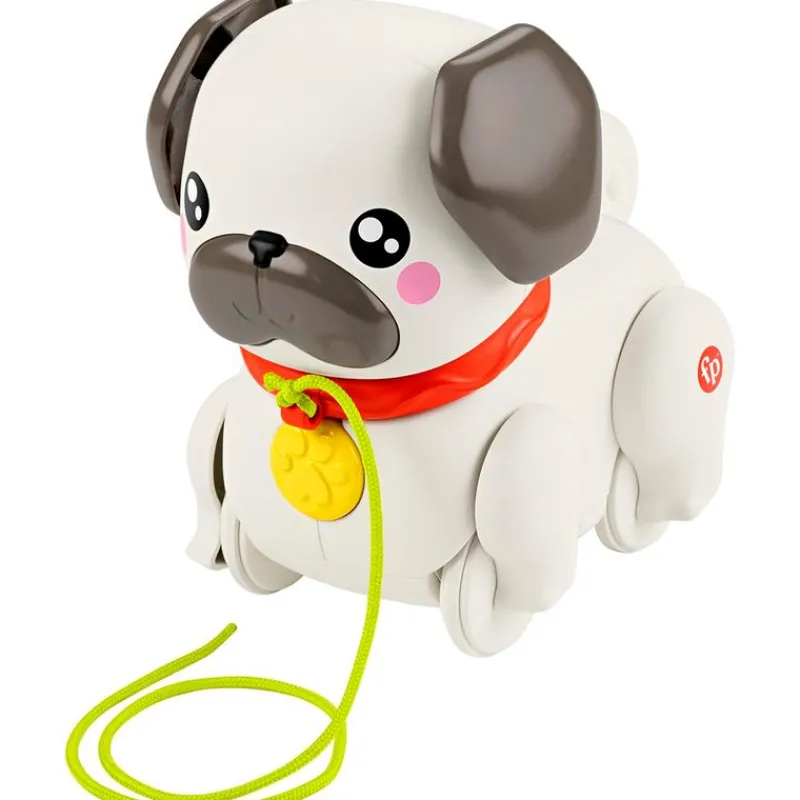 FISHER PRICE Pet Pals Pasea al Perrito Pug Juguete Arrastre- Primera Infancia Y Preescolar