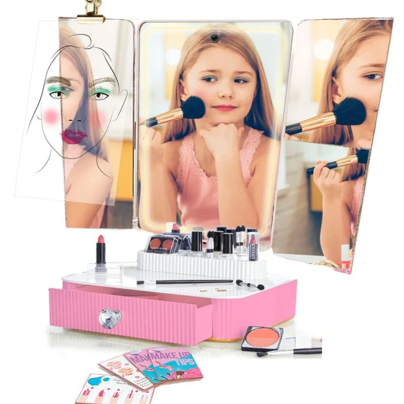 NICE Juegos Y Juguetes De Imitación|Pink It Espejo Studio Maquillaje Smart