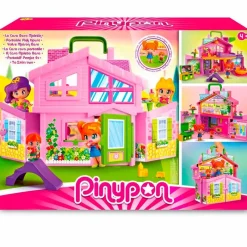 FAMOSA Pinypon Casa Rosa Maletín- Muñecas