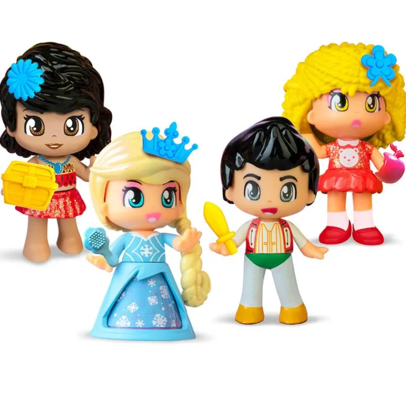 FAMOSA Pinypon Pack 4 Figuras de Cuentos- Muñecas