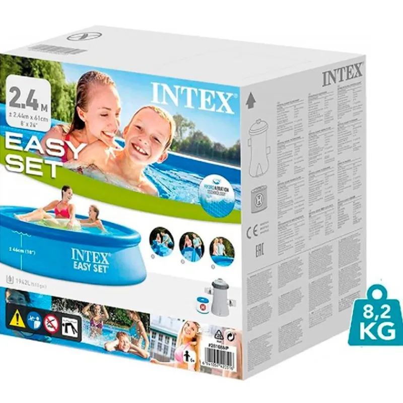 INTEX Aire Libre|Piscina con Bomba 244x61 cm