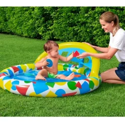 BESTWAY Aire Libre|Piscina infantil Splash & Learn con Parasol