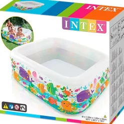 INTEX Piscina Infantil Transparente Acuario- Aire Libre