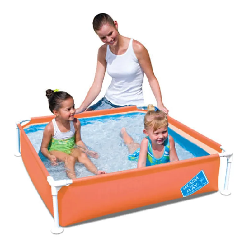 DRIM DISCOUNT Piscina Tubular Cuadrada Colores Surtidos- Aire Libre