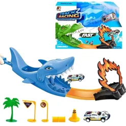 DRIM DISCOUNT Vehículos, Trenes Y Parkings|Pista de Carreras con Tiburón