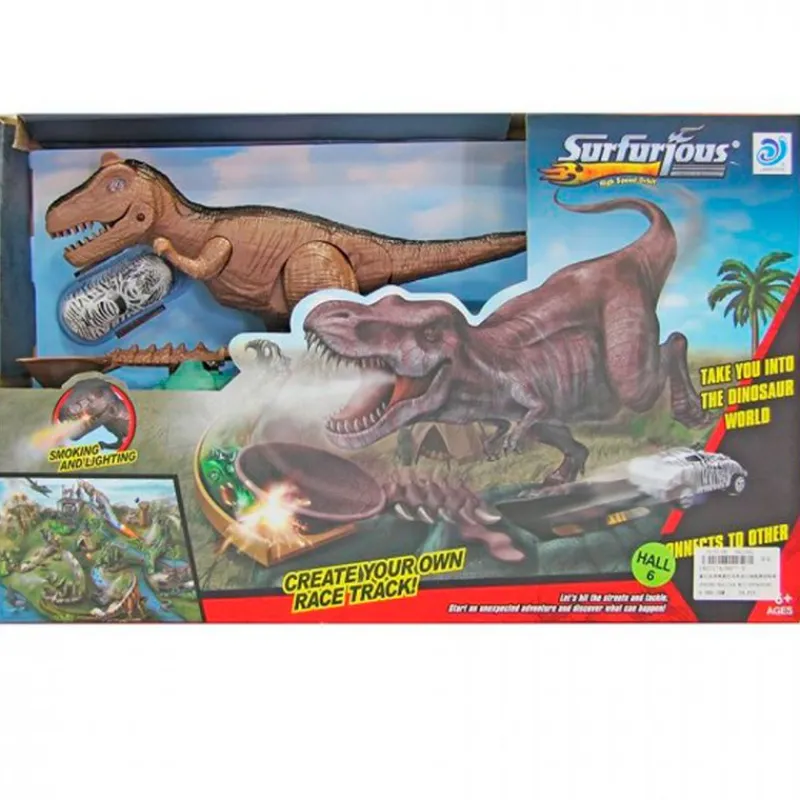 SELECCION DRIM Vehículos, Trenes Y Parkings|Pista Lanzadera Dinosaurio T-Rex