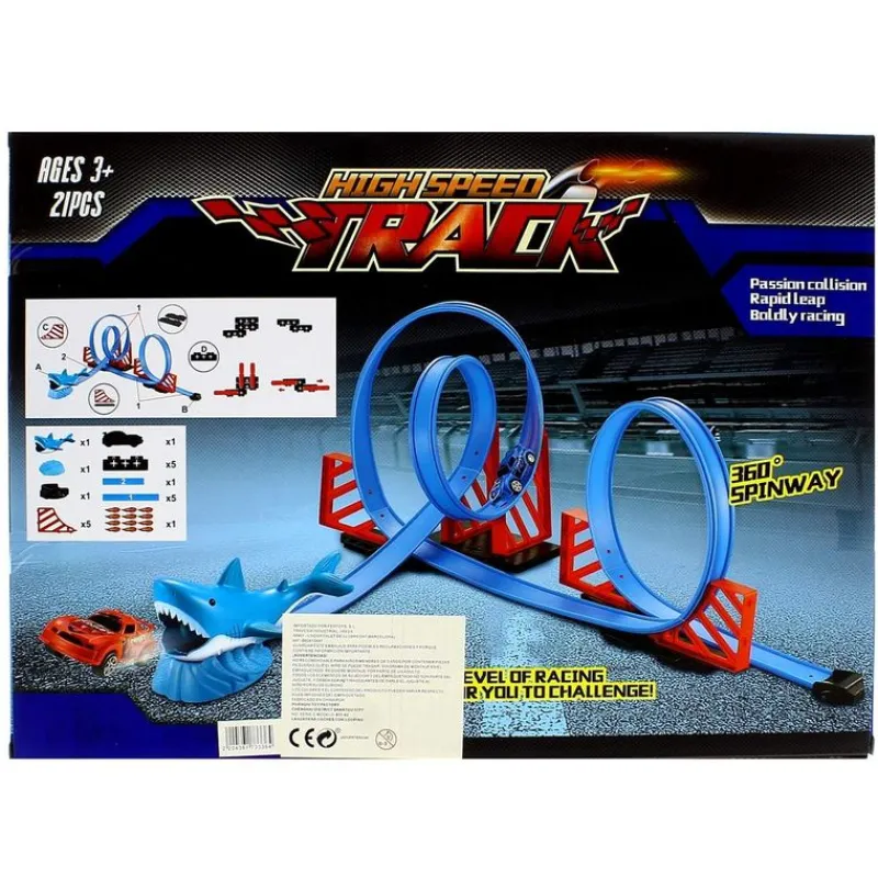 DRIM DISCOUNT Vehículos, Trenes Y Parkings|Pista Lanzadera Tiburón con Looping