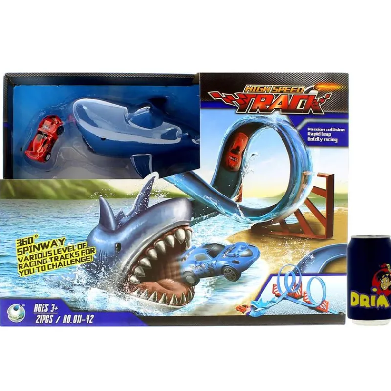 DRIM DISCOUNT Vehículos, Trenes Y Parkings|Pista Lanzadera Tiburón con Looping