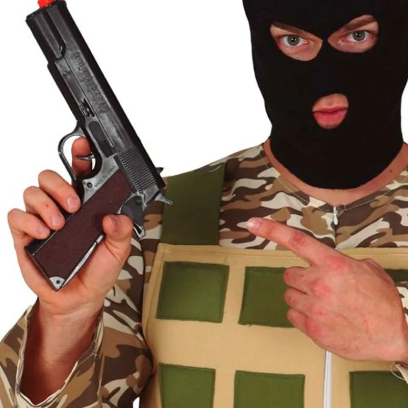 FIESTAS GUIRCA Pistola Negra 29 cm- Disfraces Y Complementos|Disfraces Y Complementos