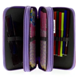 SELECCION DRIM Escolar|Pitufina Estuche Triple Lleno