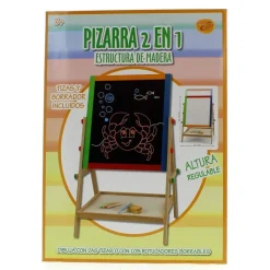 DRIM DISCOUNT Pizarra de Madera 2 en 1- Juegos De Madera|Escolar