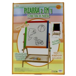 DRIM DISCOUNT Pizarra de Madera 2 en 1- Juegos De Madera|Escolar
