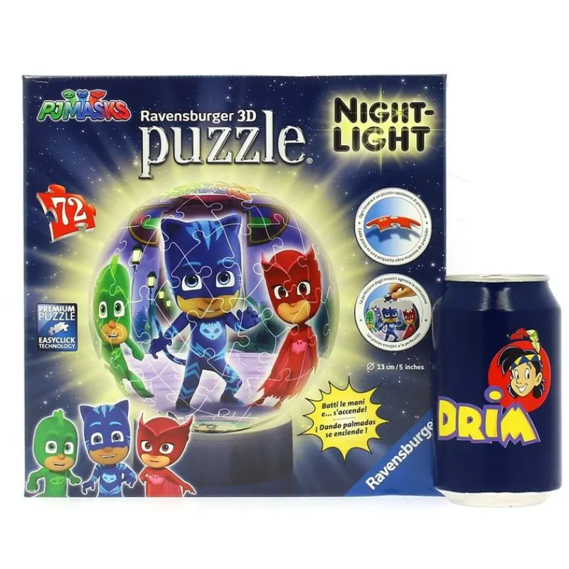 RAVENSBURGER PJ Masks Puzzle Lámpara de 72 Piezas- Puzzles Y Construcciones