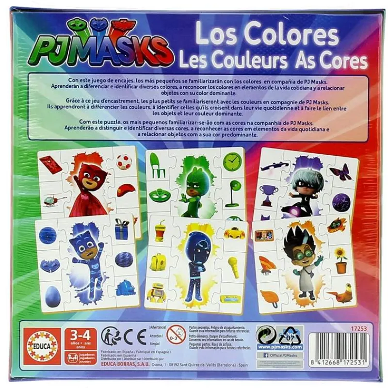 EDUCA Juegos Y Juguetes Educativos|PJ Masks Puzzle Los Colores