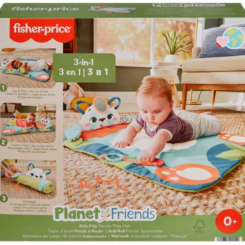 FISHER PRICE Planet Friends Alfombra Panda 3 en 1 Actividades- Primera Infancia Y Preescolar