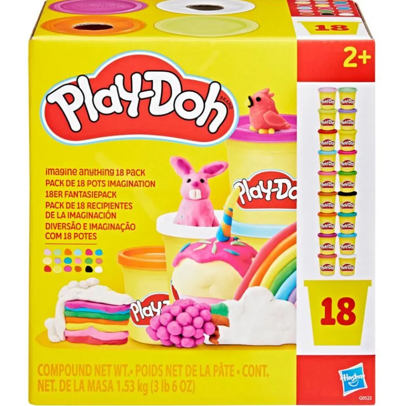 PLAY-DOH Imagine Anything Pack de 18 Botes- Manualidades