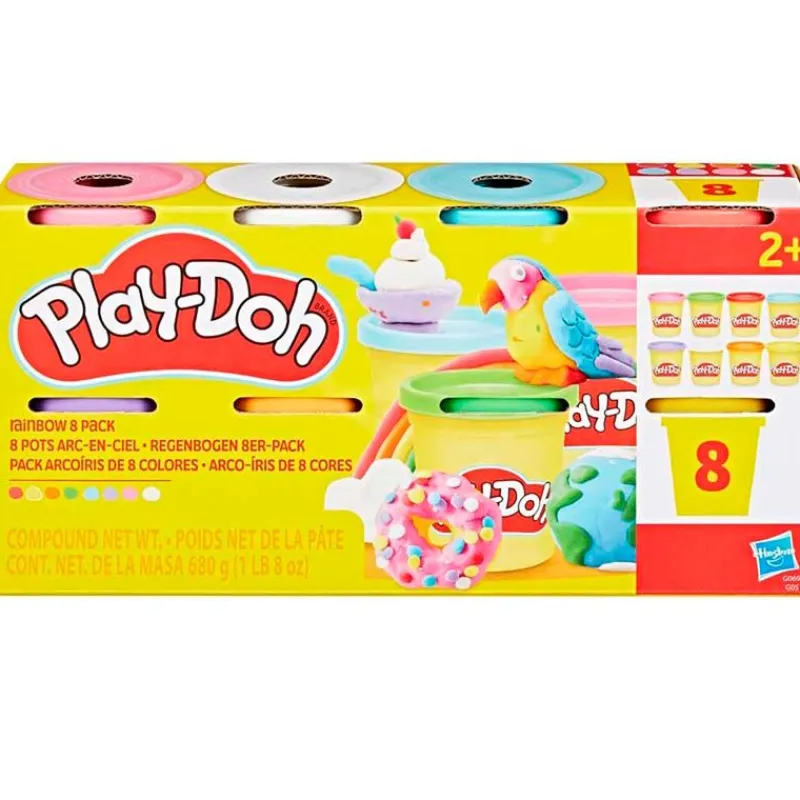 PLAY-DOH Manualidades|Pack 8 Botes Plastilina Surtido