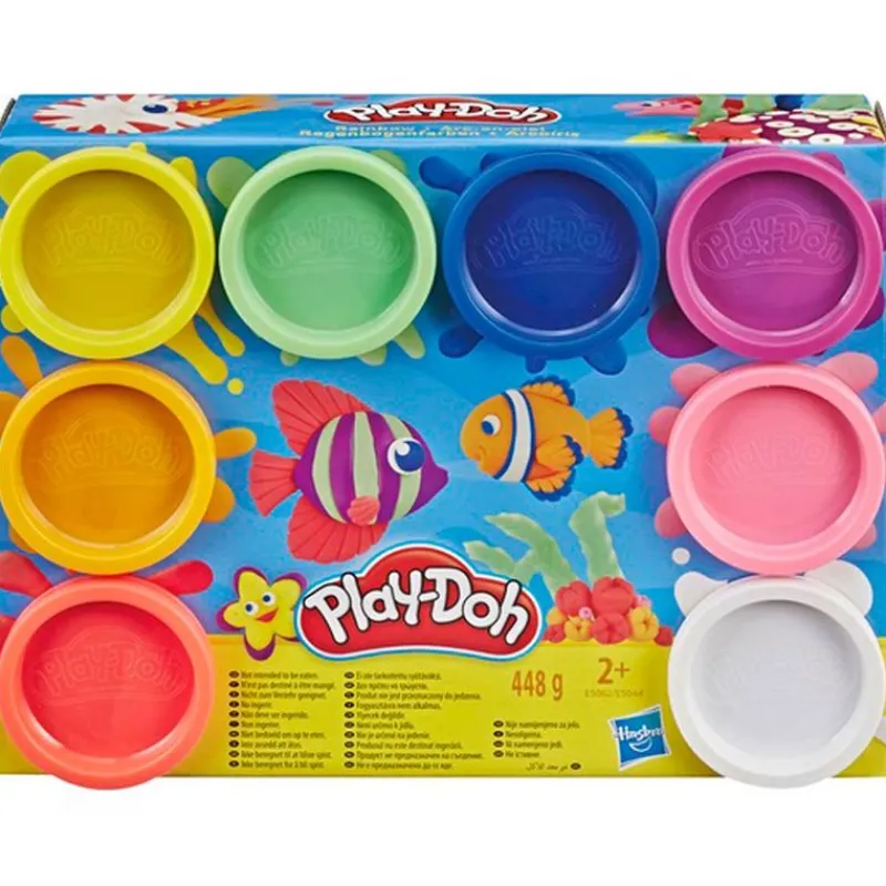 PLAY-DOH Pack 8 Botes Plastilina Surtido- Manualidades