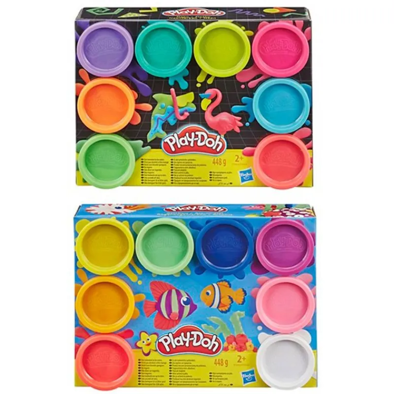 PLAY-DOH Pack 8 Botes Plastilina Surtido- Manualidades