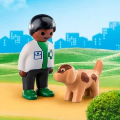 PLAYMOBIL Playmobil|1.2.3 Veterinario con Perro