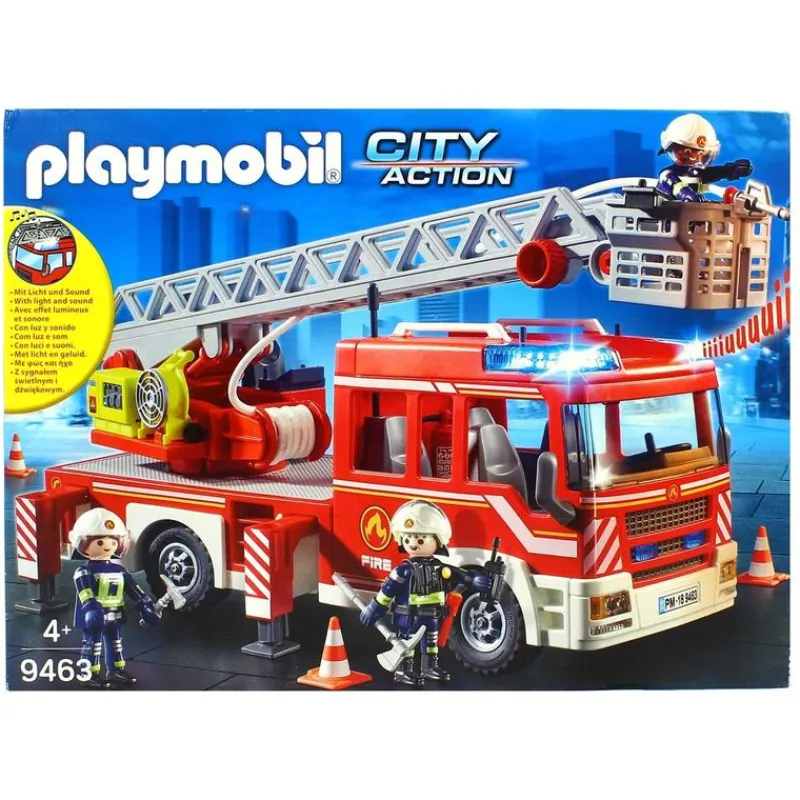 PLAYMOBIL Playmobil|Action Camión Grúa de Bomberos Escalera